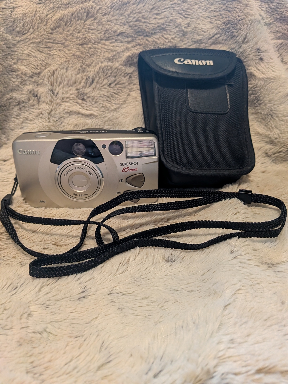 Canon Sure Shot 85 Zoom Compact Film Camera And Case